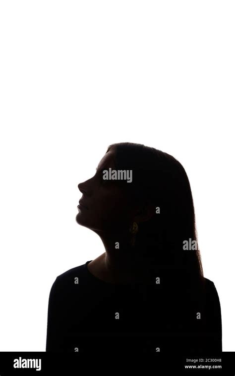 Portrait Of A Beautiful Young Girl Looking Up Concept And Symbol Of
