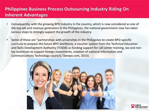 ppt philippines business process outsourcing industry riding on inherent advantages asia