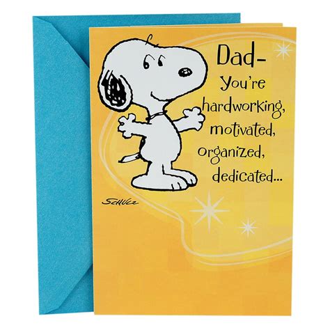 Hallmark Funny Fathers Day Card For Dad Peanuts Snoopy And Charlie