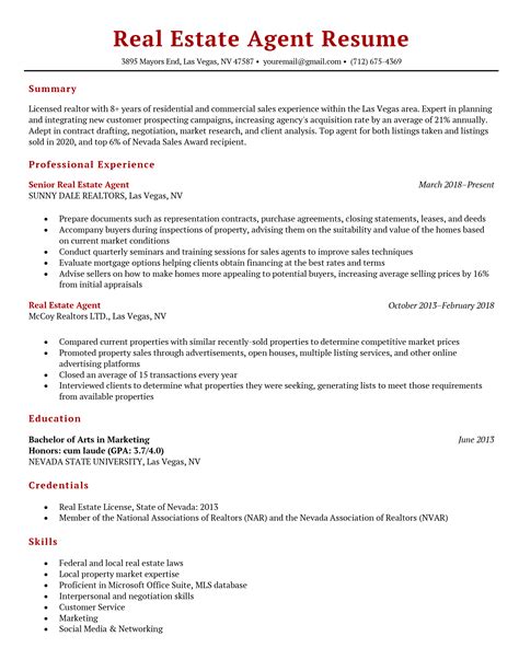 Entry Level Real Estate Agent Resume Example Resume E - vrogue.co