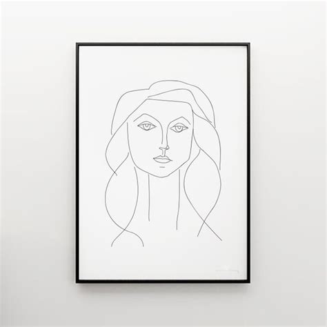 Artículos Similares A Pablo Picasso Woman Sketch Picasso Girl Face