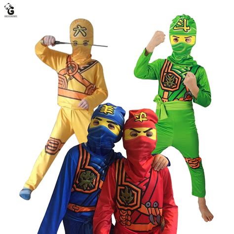 Kids Ninjago Costumes Ninja Cosplay Boys Anime Clothes For Children
