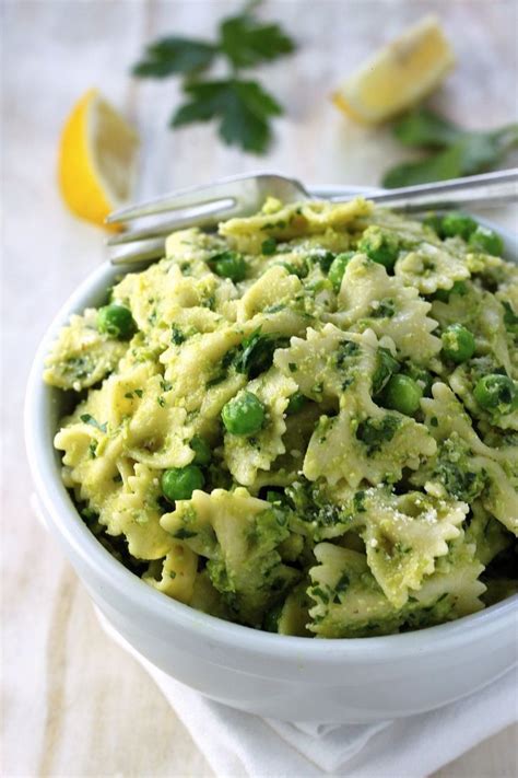 Farfalle With Peas Parsley And Parmesan Baker By Nature Recipe