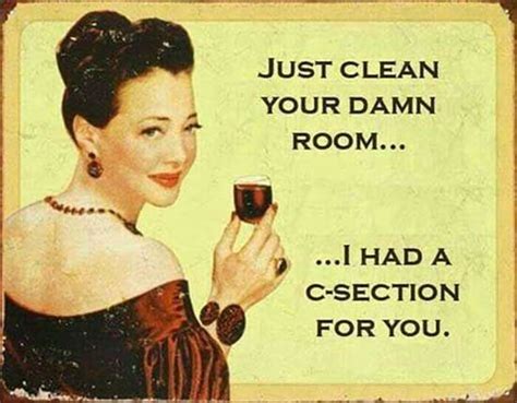 Sarcastic 1950s Housewife Memes ~ Sarcasm~ Clean Your Damn Room I Had