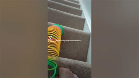 Girls Slinky Goes Down The Stairs😲 Shorts Tik Tok Youtube