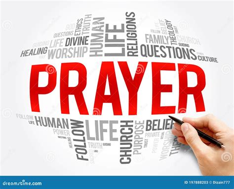 Prayer Word Cloud Collage Stock Image Image Of Questions 197888203