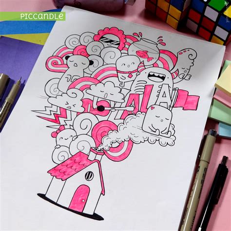 The 2020 easter house, we now have walls and a roof! House Doodle by PicCandle on DeviantArt