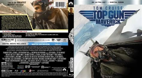 Top Gun Maverick 4k Custom Blu Ray Cover W Empty Case No Discs Tom