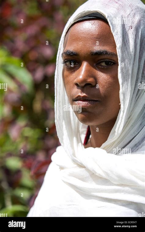 An Ethiopian Orthodox Woman Traditional Dressed In White In Mizan