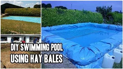 Diy Swimming Pool Using Hay Bales Diy Swimming Pool Swimming Pools Pool