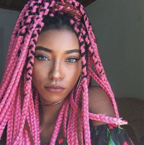 It appears as if the braids are growing straight out of your. Hair braids pink box braids long box braids box braids ...