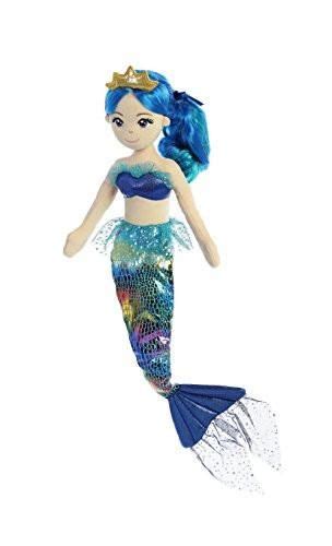 Aurora World Sea Sparkles Mermaid Plush Rainbow Indigo Mermaid Dolls