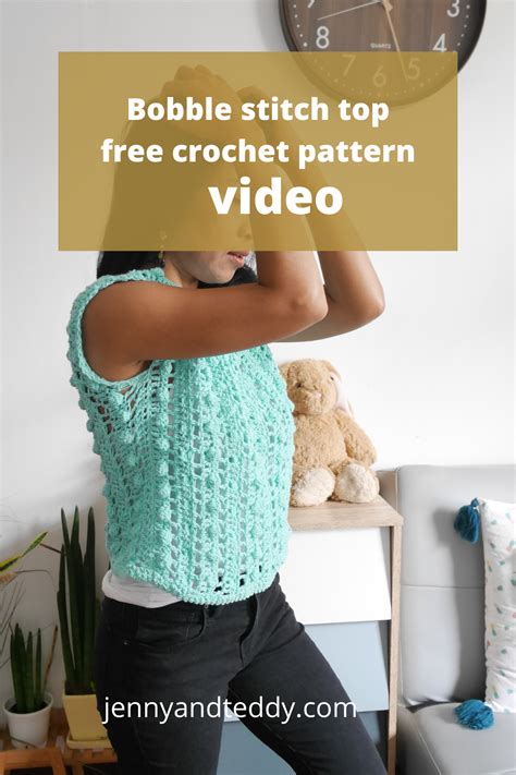 Bobble Stitch Top Free Crochet Pattern Video