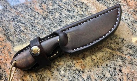 Custom Horizontal Knife Sheath With Snap Marblehead Leather