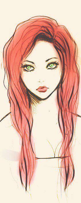 interesting cartoon portrait red hair cartoon girl cartoon cartoon art illustration art