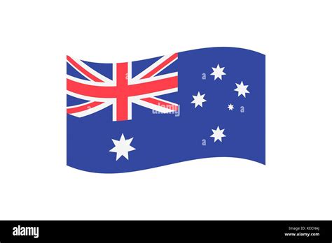 Vector Illustration Of The National Flag Of Australia On White