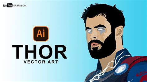 Thor Vector Art Illustration Adobe Illustrator Marvel Studios Ll Sr