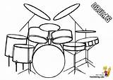 Drums Coloring Musical Drum Easy Drawing Colouring Drawings Kit Majestic Percussion Yescoloring Instrument Instruments sketch template