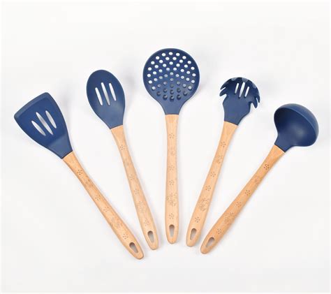 Temp Tations Silicone Utensils With Wooden Handles