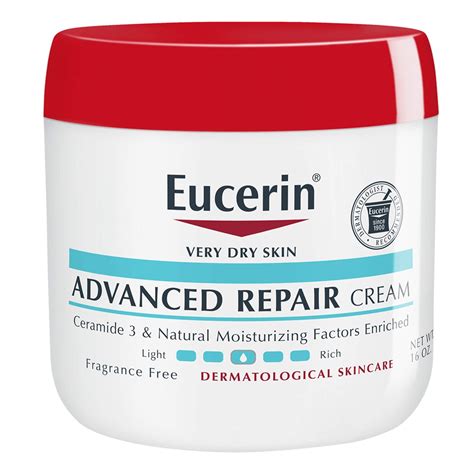 Eucerin Advanced Repair Cream Fragrance Free Full Body Lotion For V