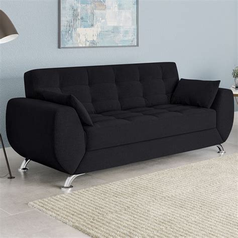 Buy the subrtex stretch separate sofa cushion slipcovers (1/2/3 pcs) now from overstock.com on accuweather. Sofás 3 Lugares Larissa Suede Preto