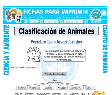 Clasificación De Los Animales Ficha Interactiva