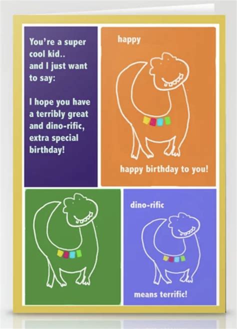Dino Rific Birthday Greeting Card By Ashley Rice Stationery Cards