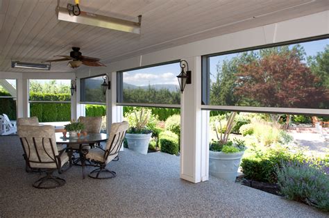 Rectractable And Motorized Patio Screens Roll Up Patio Screens The