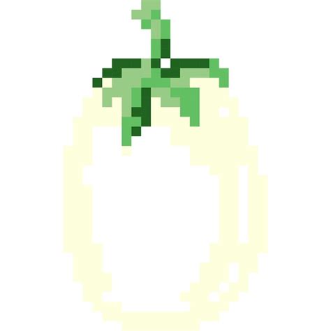 Premium Vector Eggplant Cartoon Icon In Pixel Style
