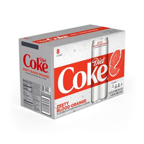 Diet Coke Zesty Blood Orange Cola 8pk Hy Vee Aisles Online Grocery