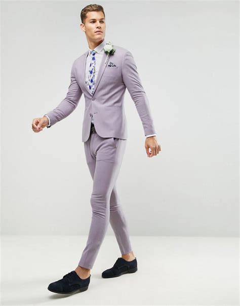 Lyst Asos Super Skinny Suit Pants In Dusky Lilac In Purple For Men