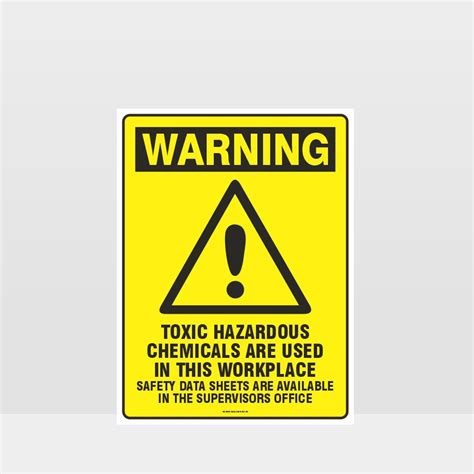 Warning Toxic Hazardous Chemicals Sign Notice Information Sign