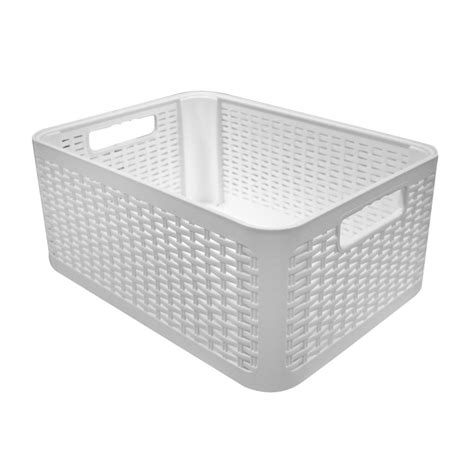 Modern Homes Decorative Storage Box In White 67541 The Home Depot