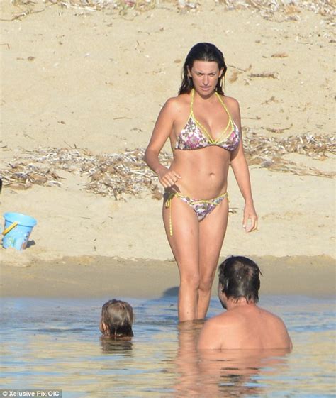 Penelope Cruz Shows Off Post Baby Body As She Goes Topless On Holiday With Husband Javier Bardem
