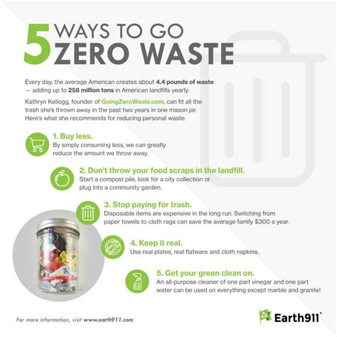 Infographic Ways To Go Zero Waste Earth Zero Waste