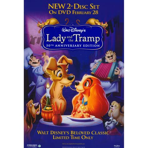 Lady And The Tramp Movie Poster Style B 11 X 17 1955