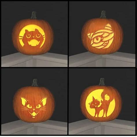 Black Cat Pumpkin Carving Stencil Celebrating Halloween Vlrengbr