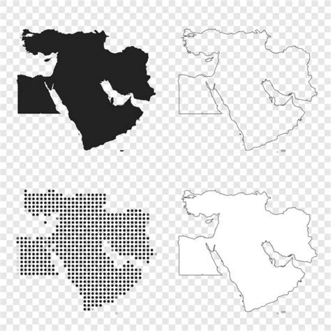 1300 Middle East Map Outline Stock Illustrations Royalty Free Vector