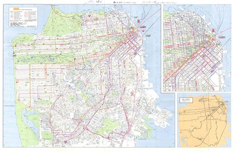 San Francisco Muni Street And Transit Map 1982 Eric Fischer Flickr