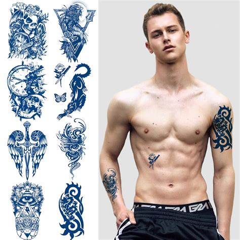 Buy Aresvns Semi Permanent Tattoos For Men Realistic Temporary Tattoos Waterproof And Long