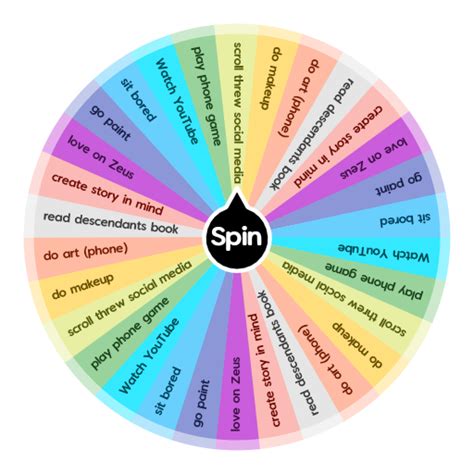 Random Things To Do When Bored Spin The Wheel App