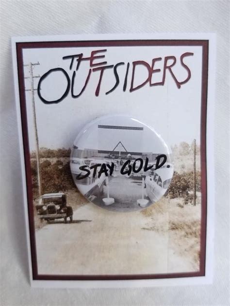 Outsiders Inspired Collectible Pin Theater Pin Book Pin Etsy The