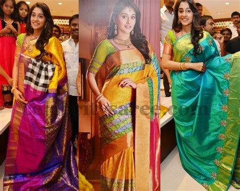 Regina Displaying Chennai Silk Sarees Saree Blouse Patterns
