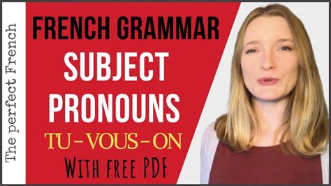 French Subject Pronouns With Free Pdf French Basics For Beginners