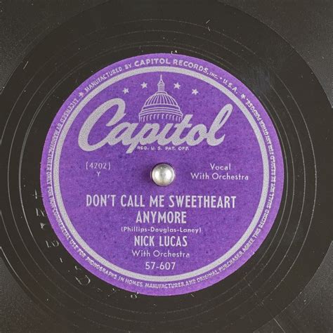 Dont Call Me Sweetheart Anymore Nick Lucas Free Download Borrow