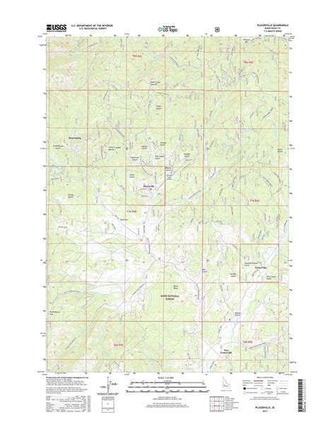 Mytopo Placerville Idaho Usgs Quad Topo Map