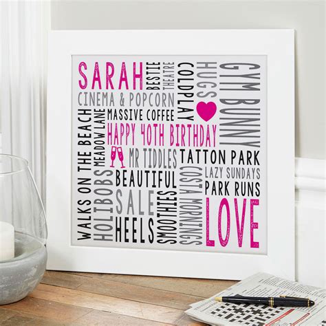 We did not find results for: Personalised 40th Birthday Gifts For Her | Chatterbox Walls