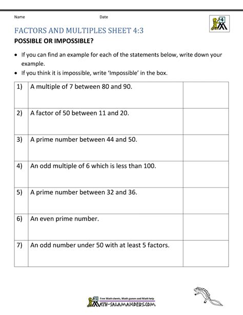 Multiples Of 6 Worksheet