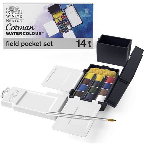 Buy Winsor And Newton Cotman Watercolor Paint Set Field Pocket Set 12