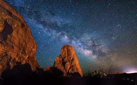 Fonds Décran Arches National Park Utah Nuit étoiles Ciel 1920x1080